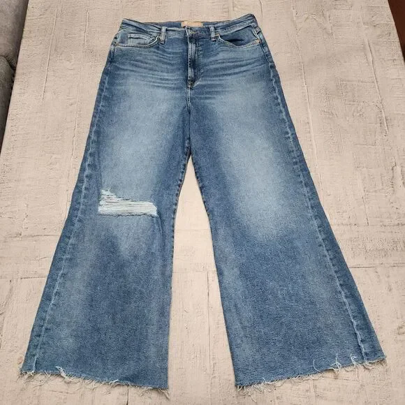 7 For All Mankind Ultra High Rise‎ Cropped Jo Jeans Luxe Vintage Blue Size 31